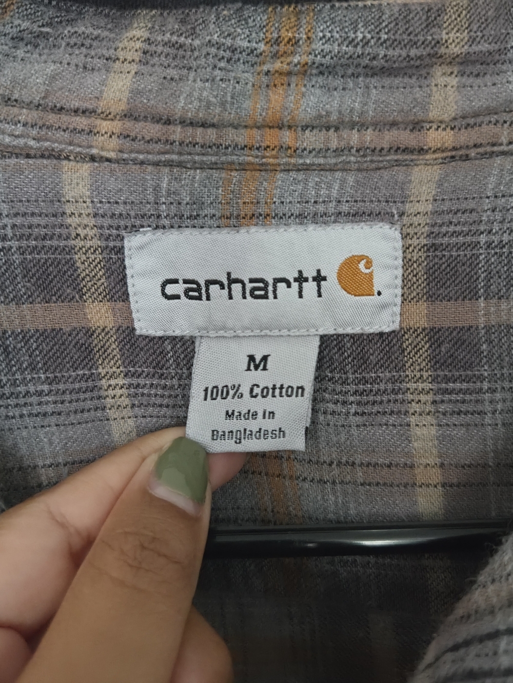 Carhartt Barn Jacket Black Plaid Carhartt Black Button-Front Size M - Picture 3 of 12